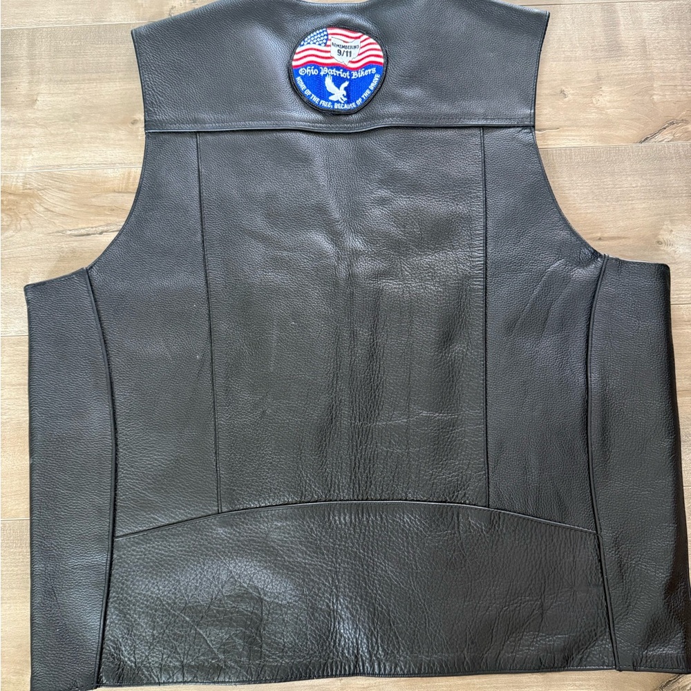 Milwaukee Leather Vest Mens 46 Motorcycle Black Patches Harley-Davidson Sturgis - Picture 12 of 13